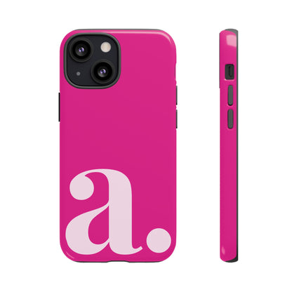 Custom Monogram Initial iPhone Case - Pink Shockproof Cover