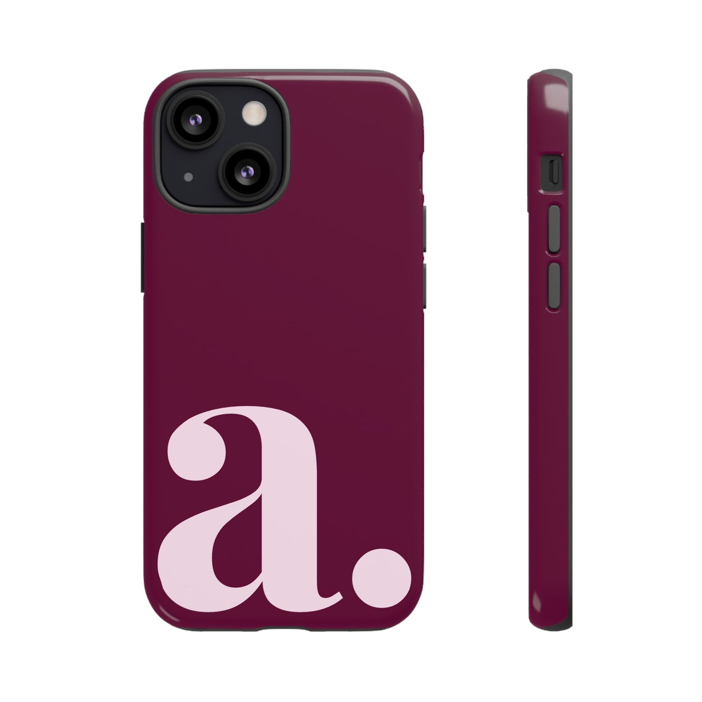 Personalized Monogram iPhone Case - Rich Burgundy Phone Cover