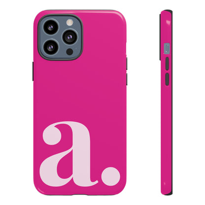 Custom Monogram Initial iPhone Case - Pink Shockproof Cover