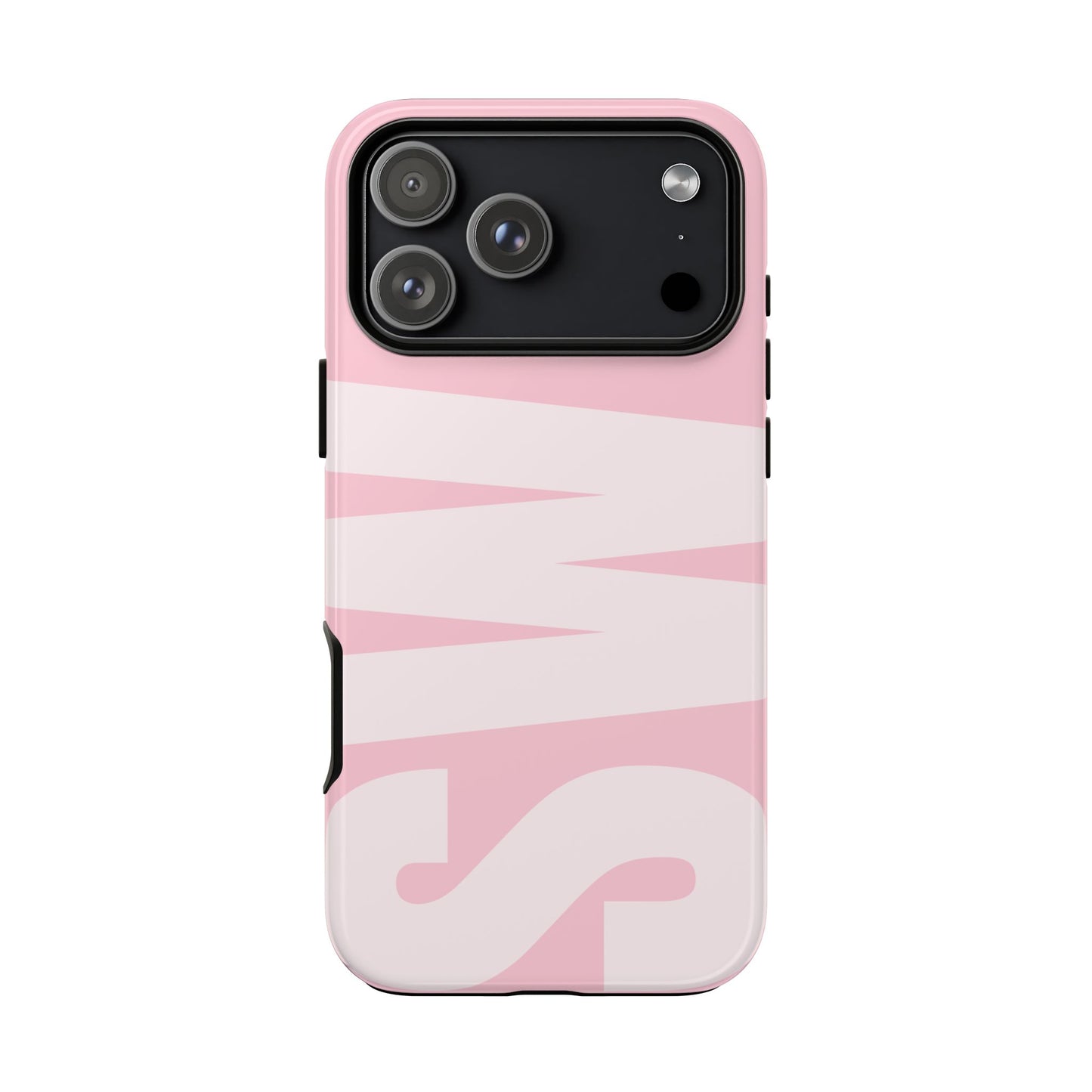 Millennial Pink Custom Initial Monogram iPhone Case - Shockproof