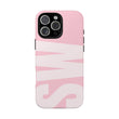 Millennial Pink Custom Initial Monogram iPhone Case - Shockproof