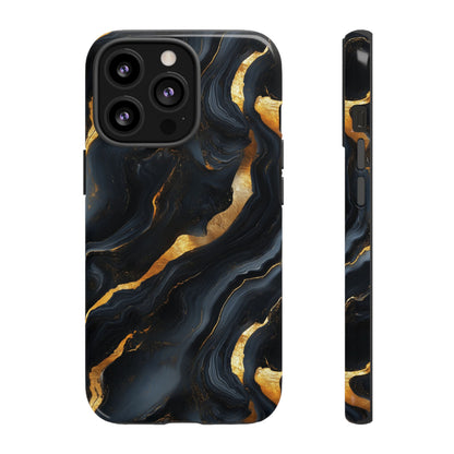 Elegant Black and Gold Marble iPhone Case
