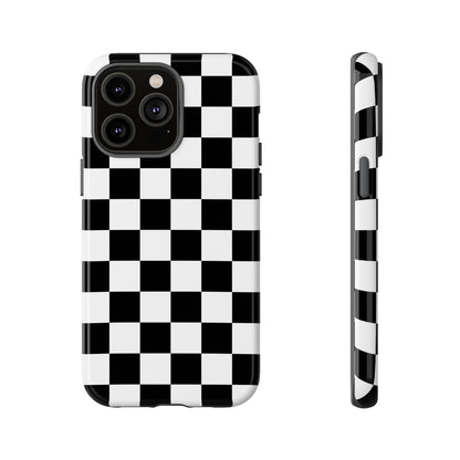 Black and White Checkered Pattern iPhone Case