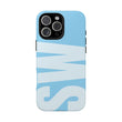 Custom Initial Monogram iPhone Case - Baby Blue
