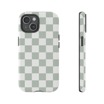 Checker Pattern iPhone Case - Ash Gray