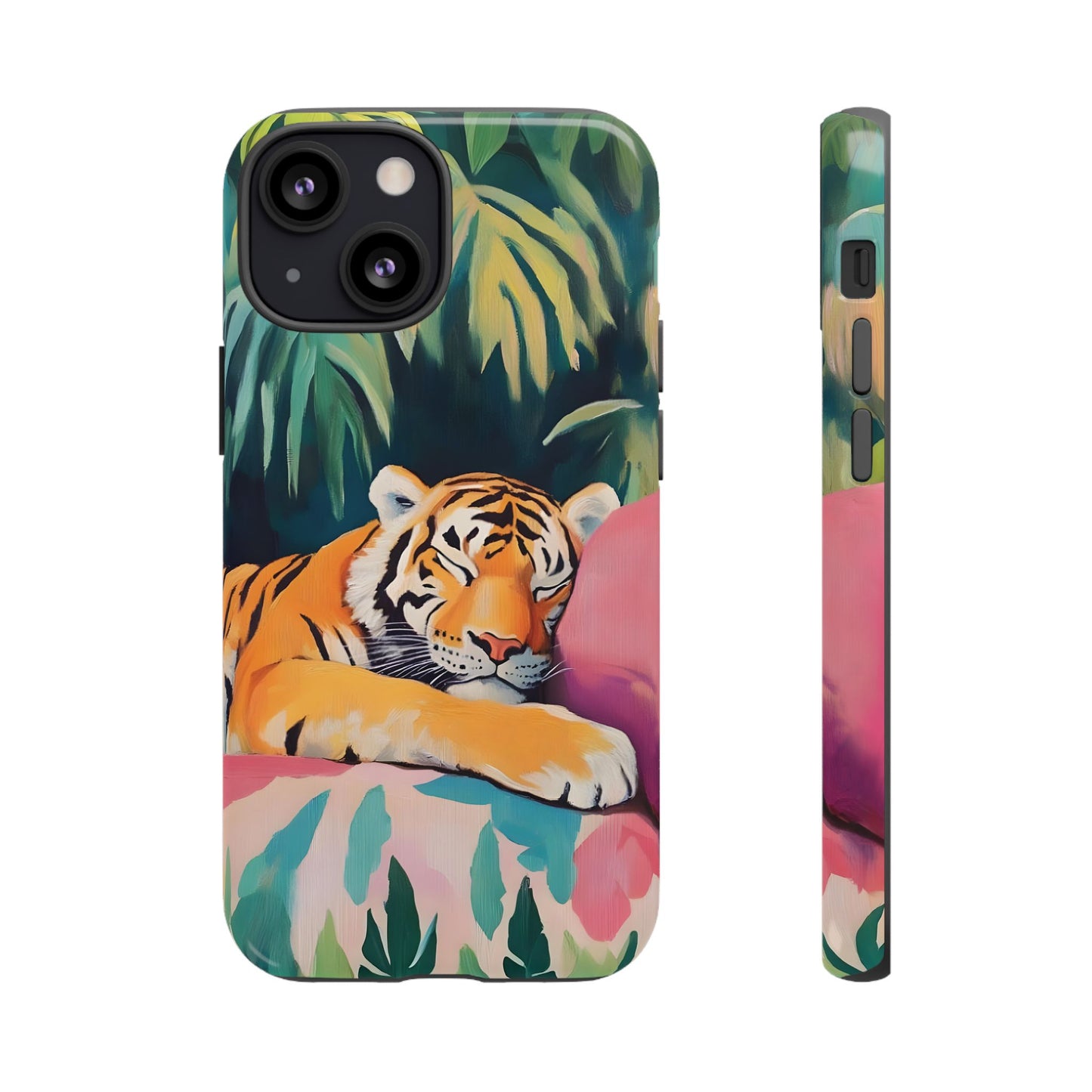 Exotic Sleeping Tiger Art iPhone Case - Tropical Jungle