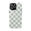 Checker Pattern iPhone Case - Ash Gray