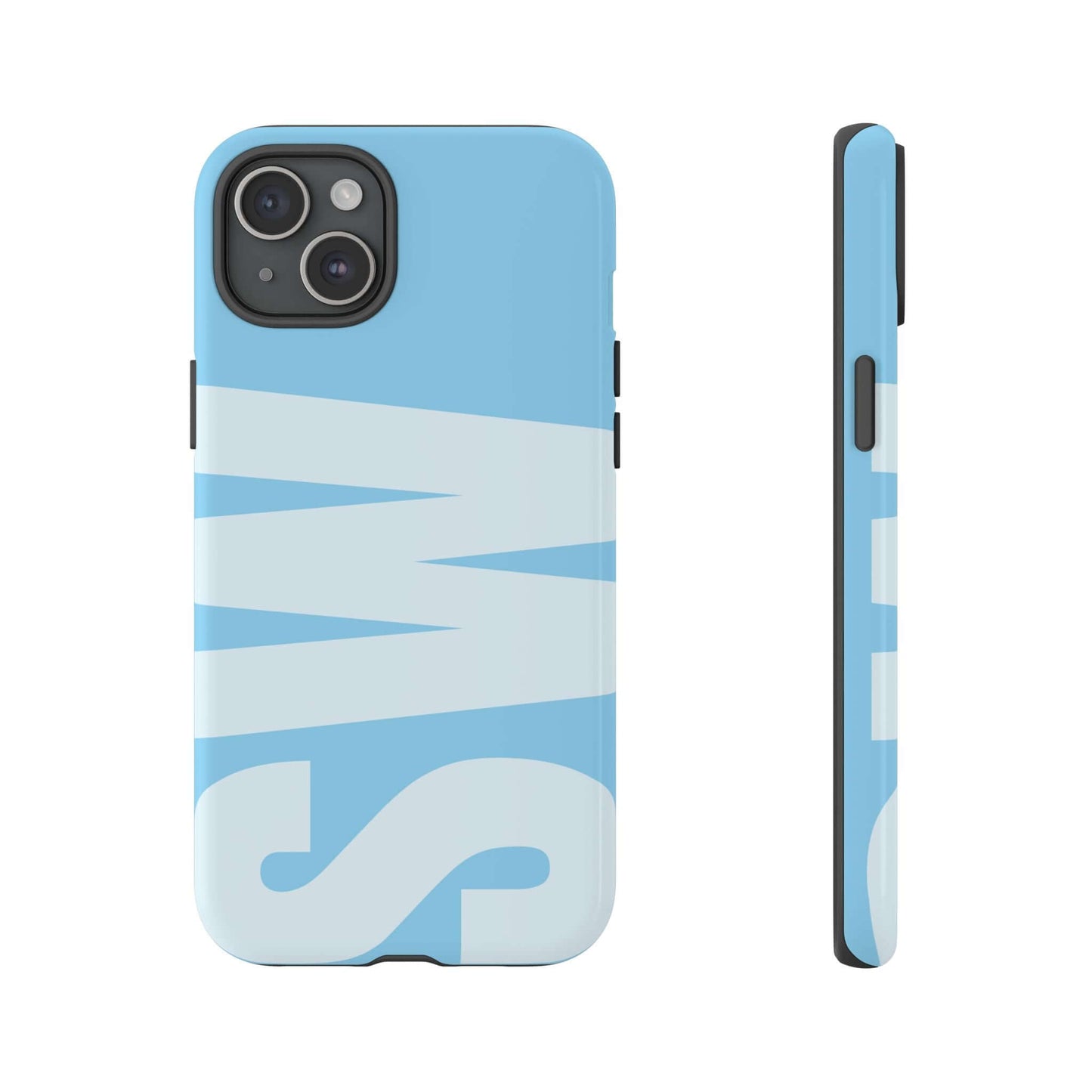 Custom Initial Monogram iPhone Case - Baby Blue