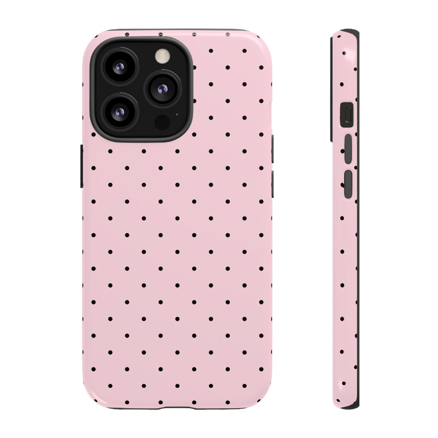 Cute Millennial Pink Polka Dot iPhone Case