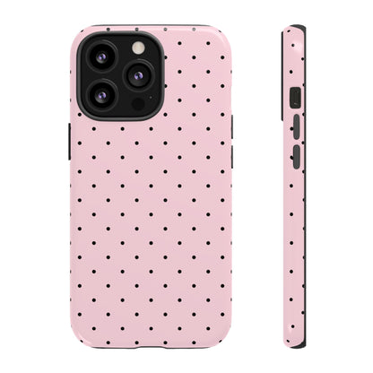 Cute Millennial Pink Polka Dot iPhone Case