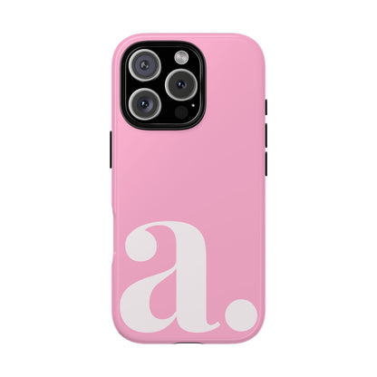 Pink Monogram Initial iPhone Case - Custom Letter Phone Cover