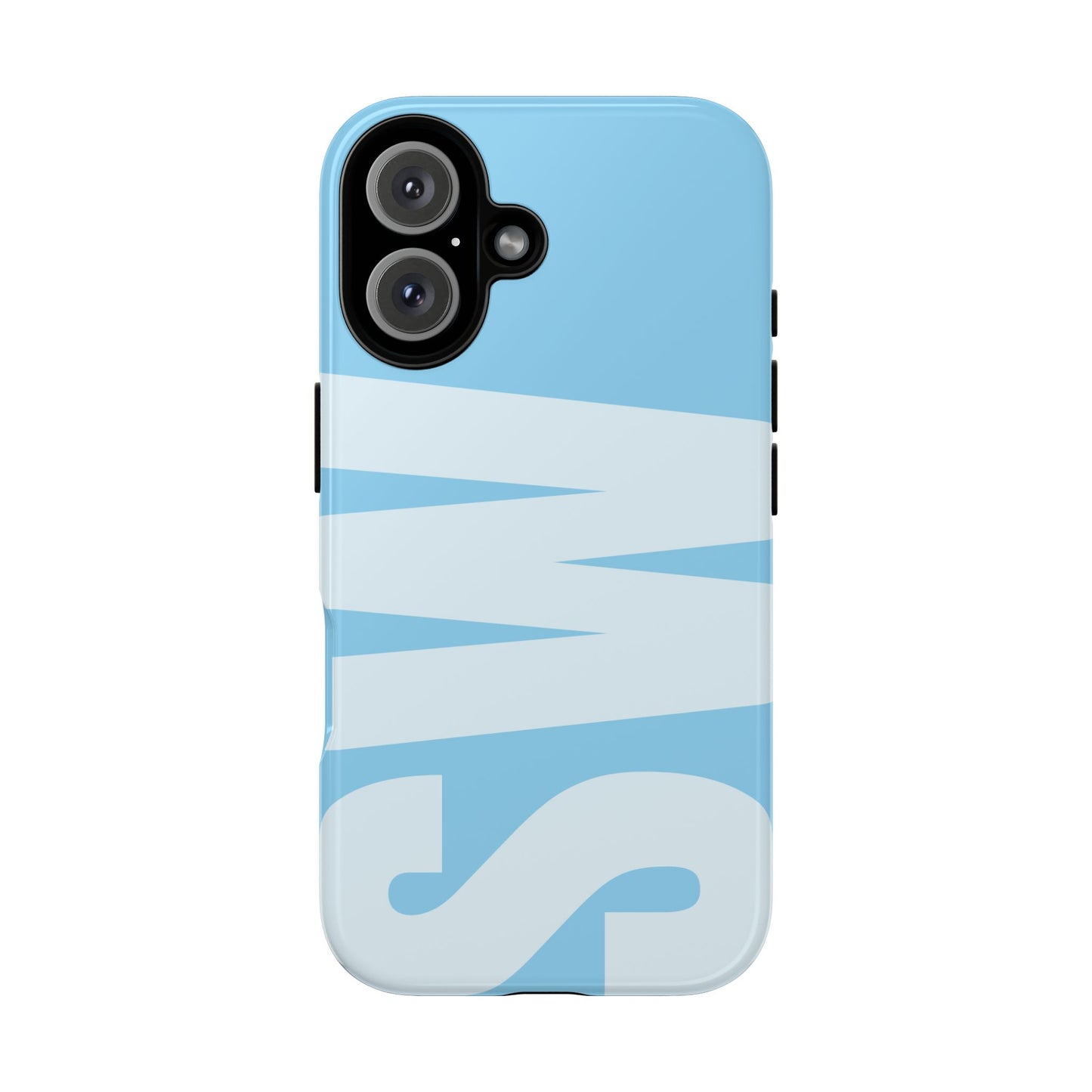 Custom Initial Monogram iPhone Case - Baby Blue