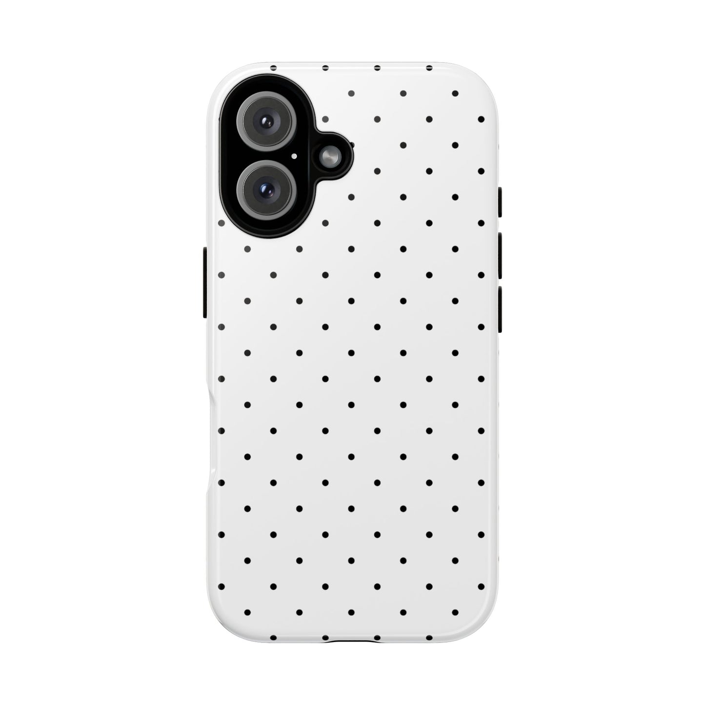 Minimalist Polka Dot iPhone Case - Black & White