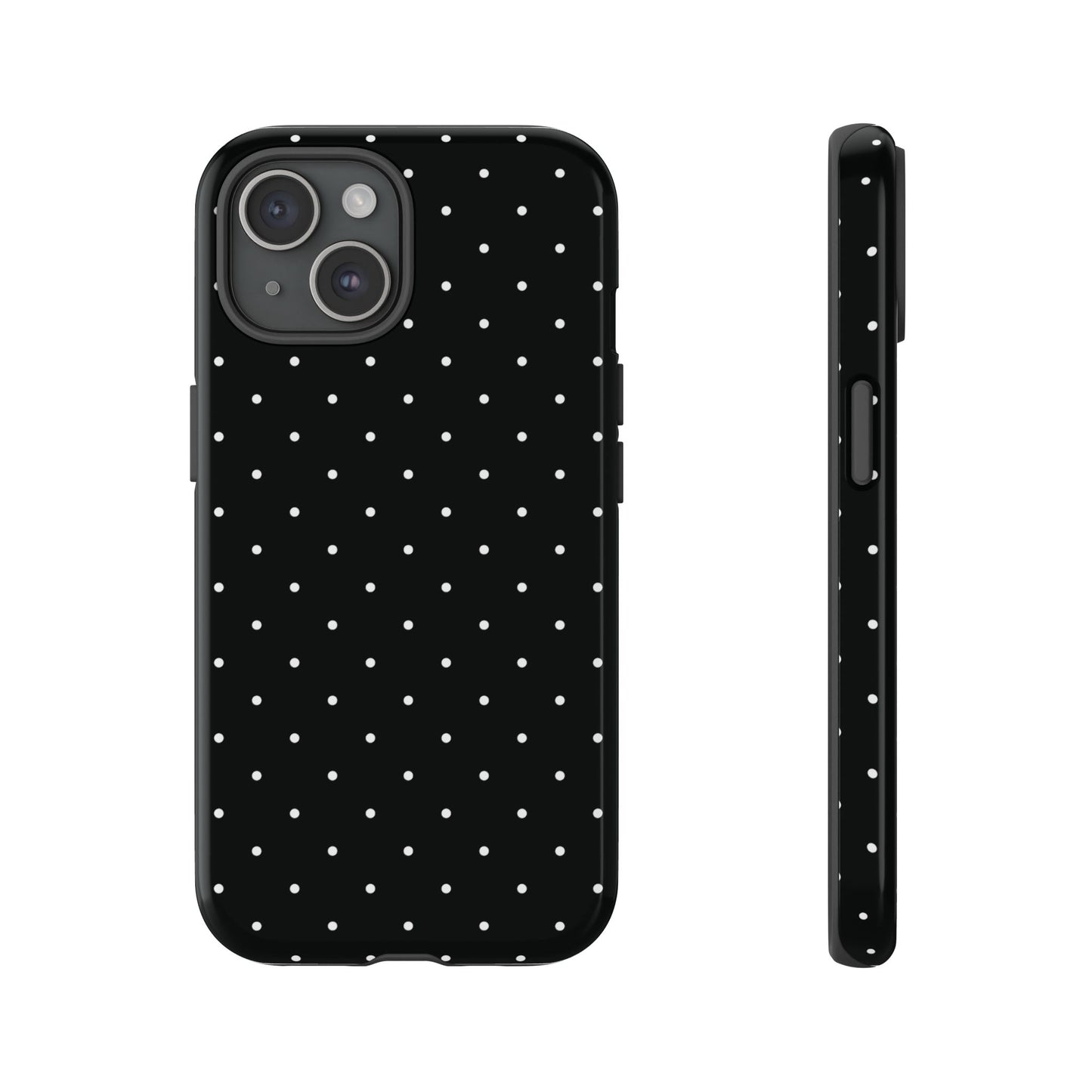 Black Chic Polka Dot iPhone Case - Minimalist Style