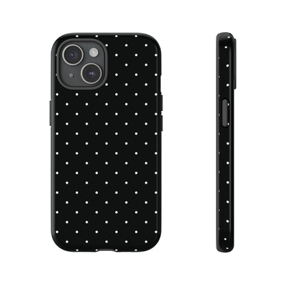 Black Chic Polka Dot iPhone Case - Minimalist Style