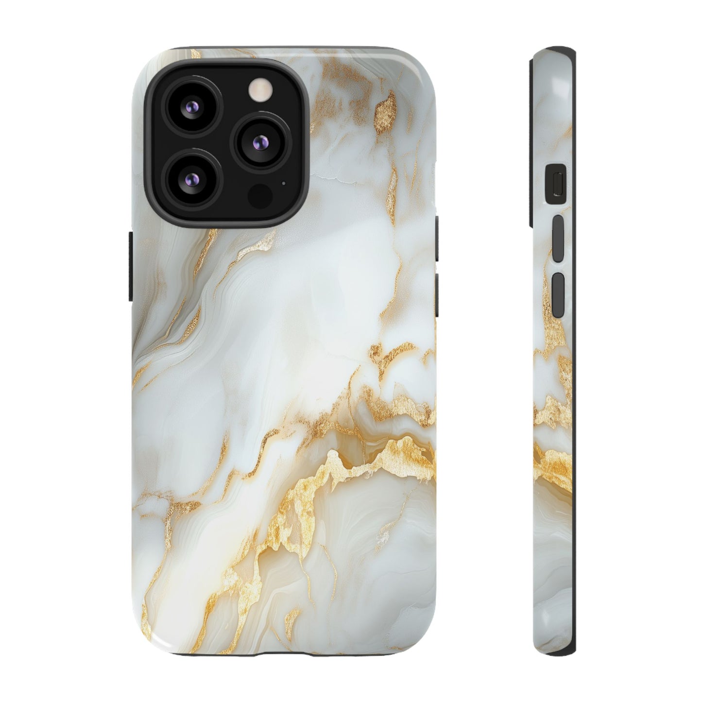 White Gold Marble iPhone Case - Luxury Marble Phone Case