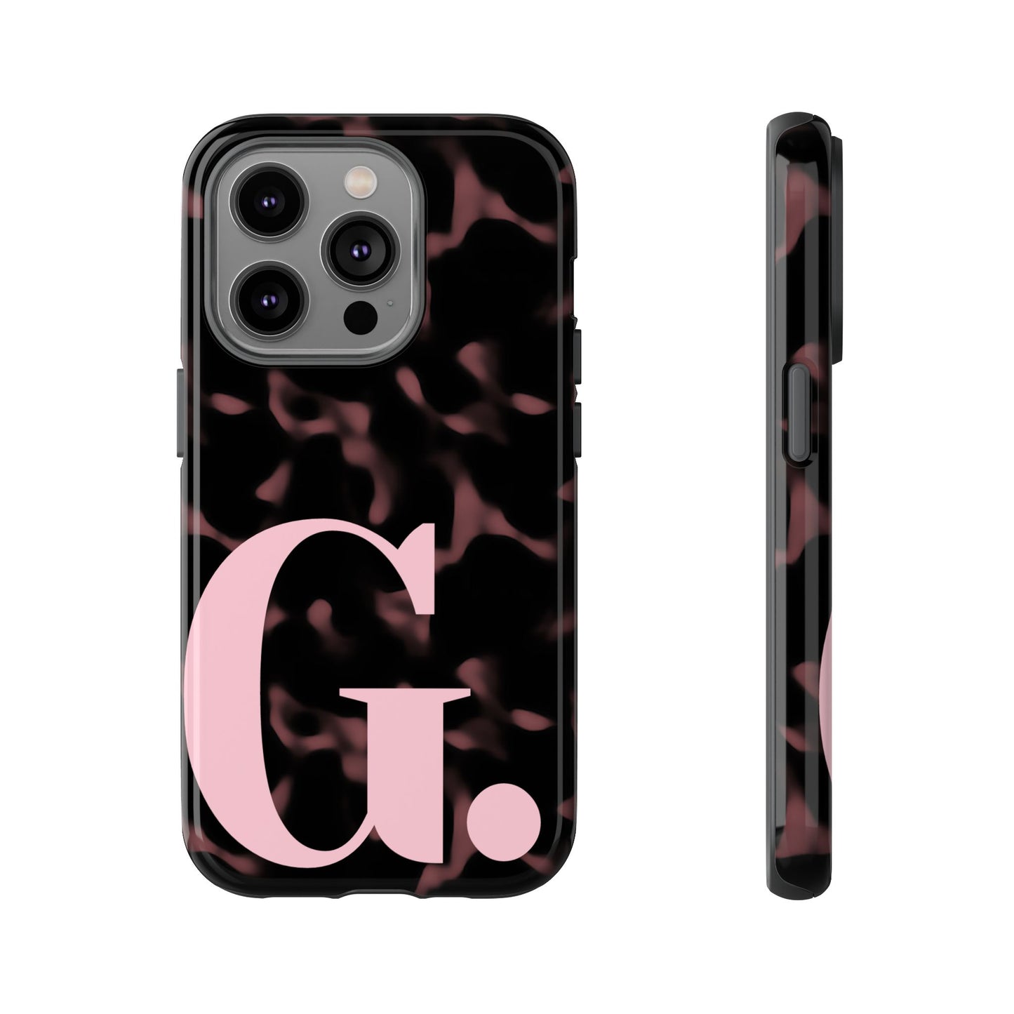 Personalized Initial Tortoise Shell iPhone Case - Blush Chic