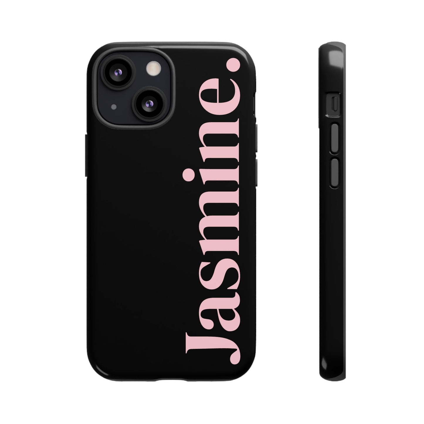 Personalized Name Black iPhone Case - Custom Tough Cover