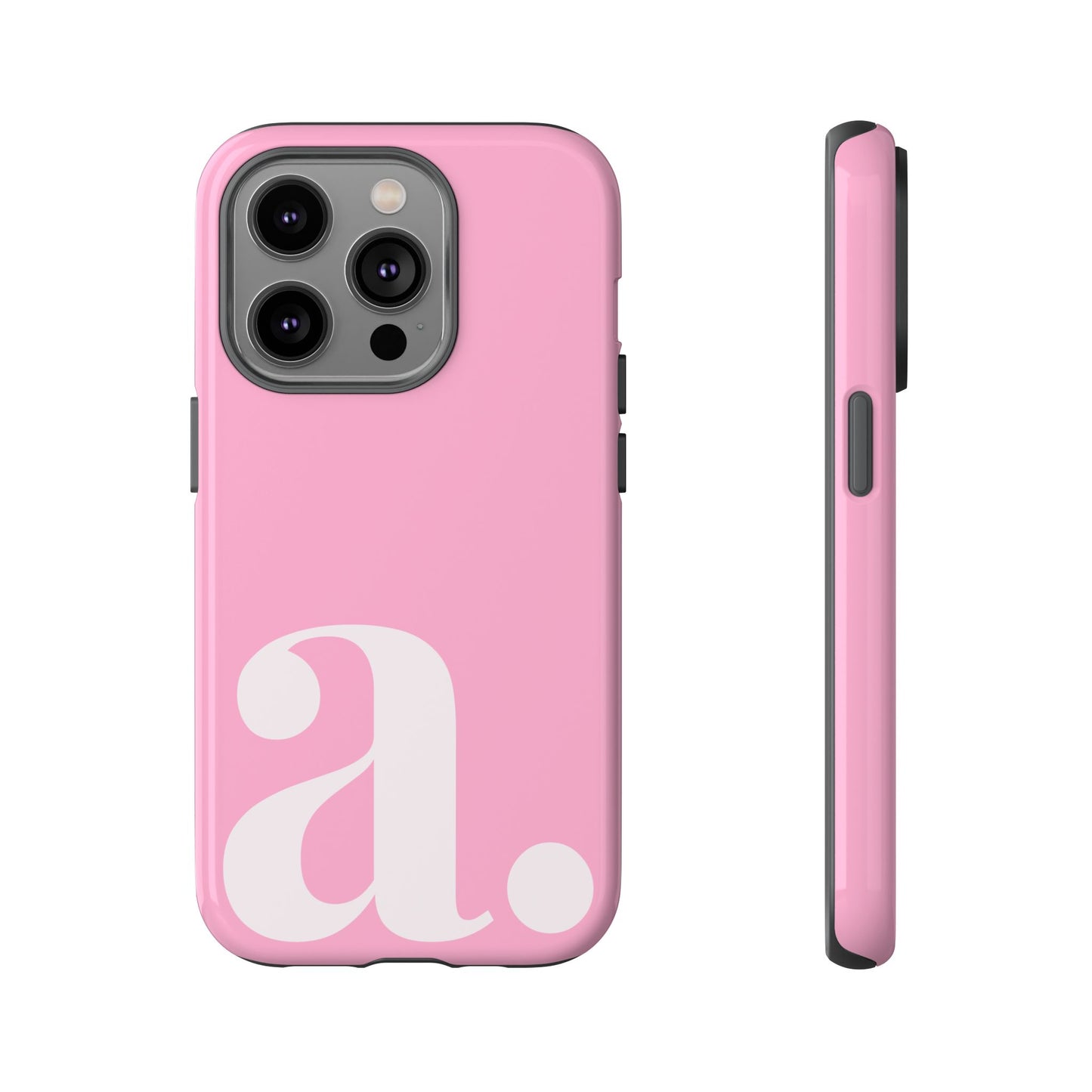 Pink Monogram Initial iPhone Case - Custom Letter Phone Cover