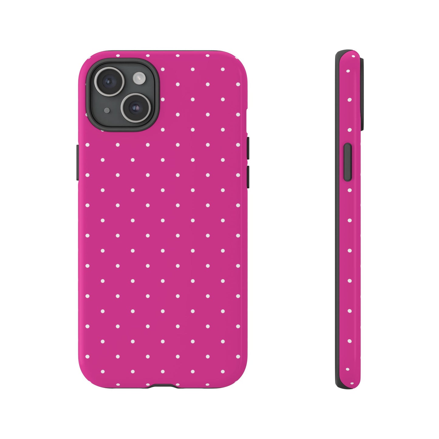Fuchsia Pink Polka Dot iPhone Case for Women