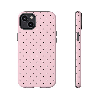 Cute Millennial Pink Polka Dot iPhone Case