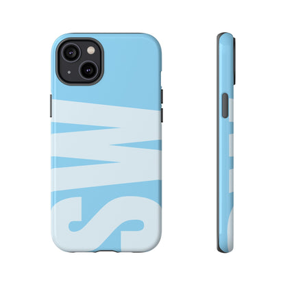 Custom Initial Monogram iPhone Case - Baby Blue