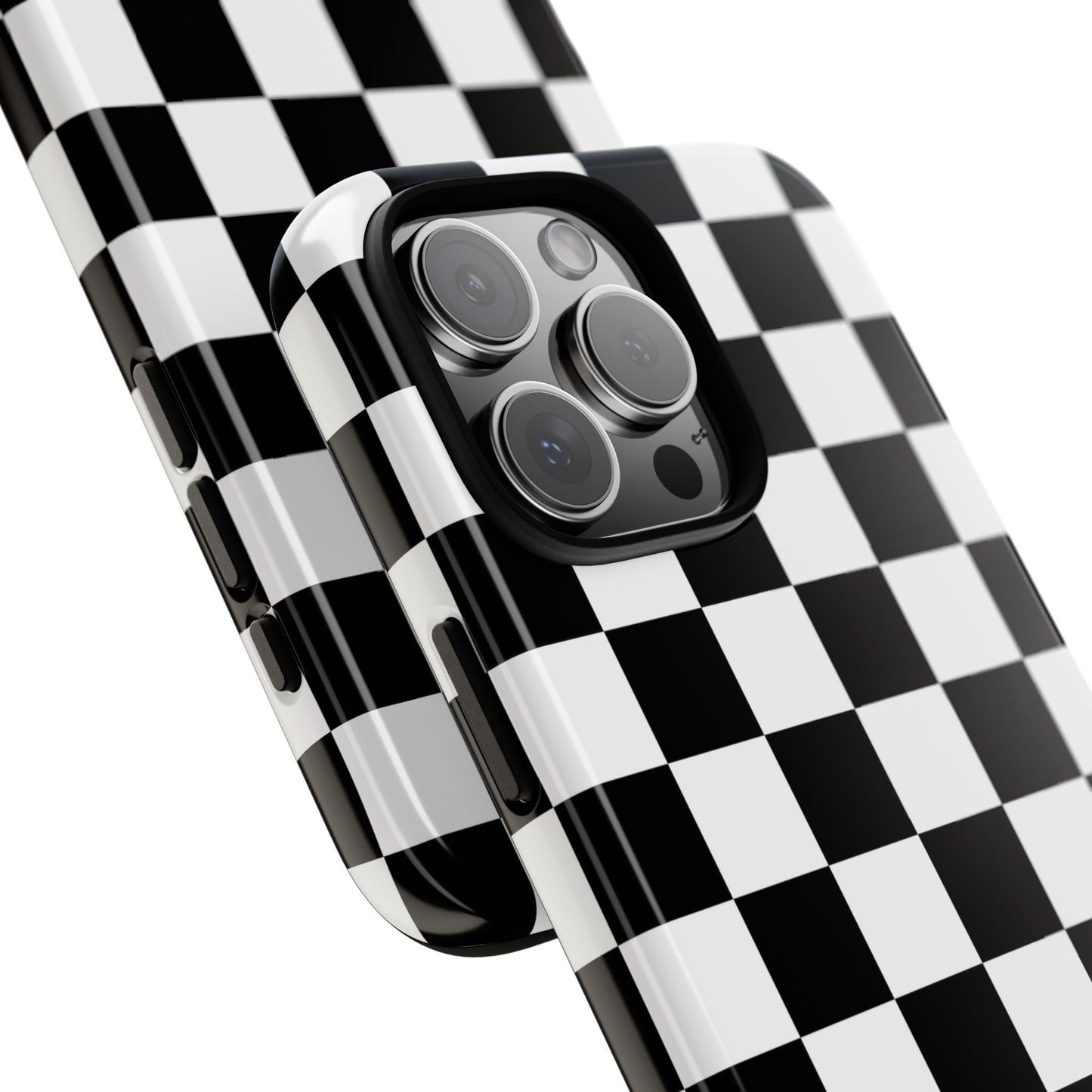 Black and White Checkered Pattern iPhone Case