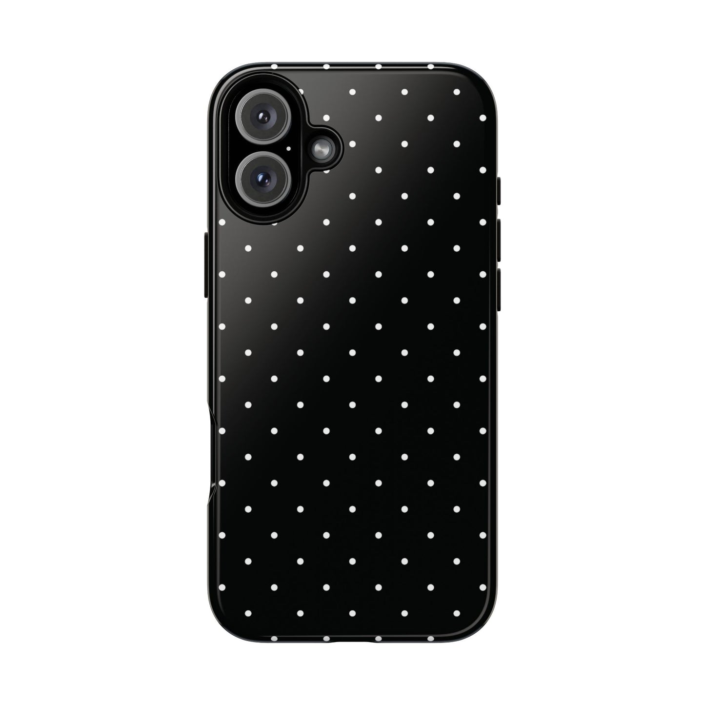 Black Chic Polka Dot iPhone Case - Minimalist Style