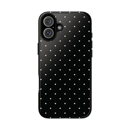 Black Chic Polka Dot iPhone Case - Minimalist Style