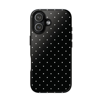 Black Chic Polka Dot iPhone Case - Minimalist Style