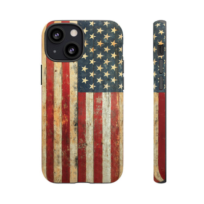 Vintage American Flag iPhone Case - Rustic USA Flag
