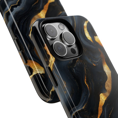 Elegant Black and Gold Marble iPhone Case
