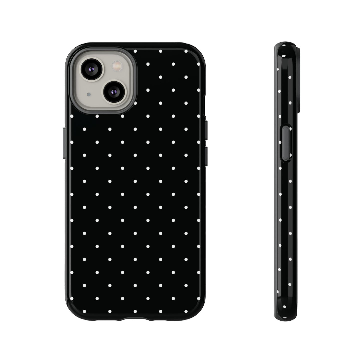 Black Chic Polka Dot iPhone Case - Minimalist Style