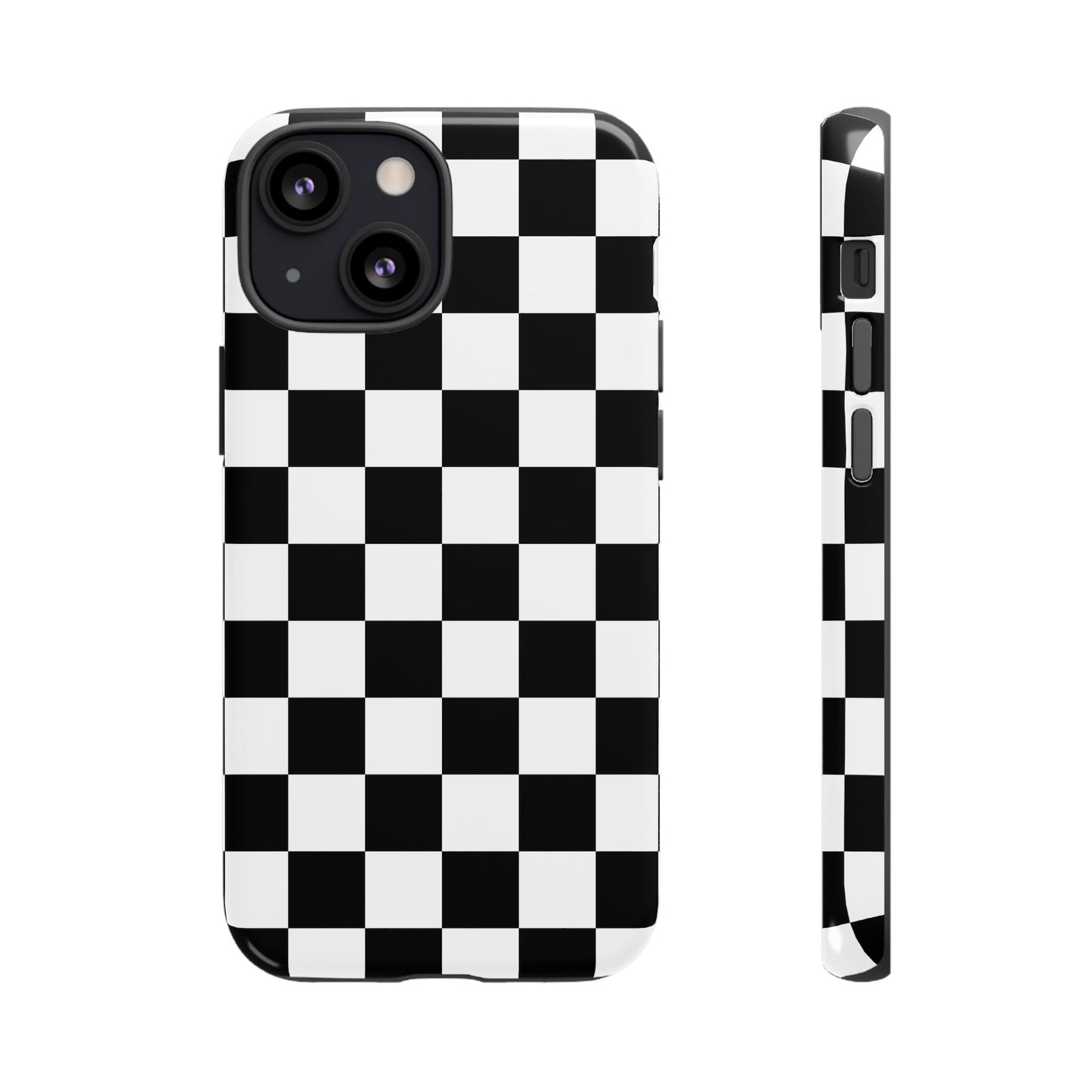 Black and White Checkered Pattern iPhone Case