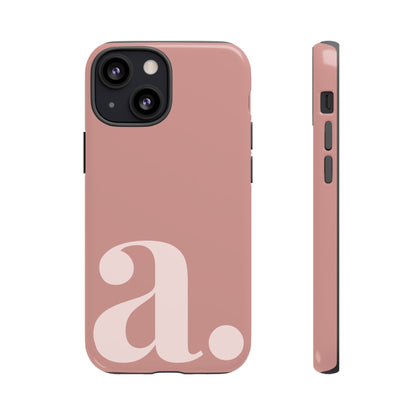 Personalized Initial Monogram iPhone Case - Rose Gold Cover