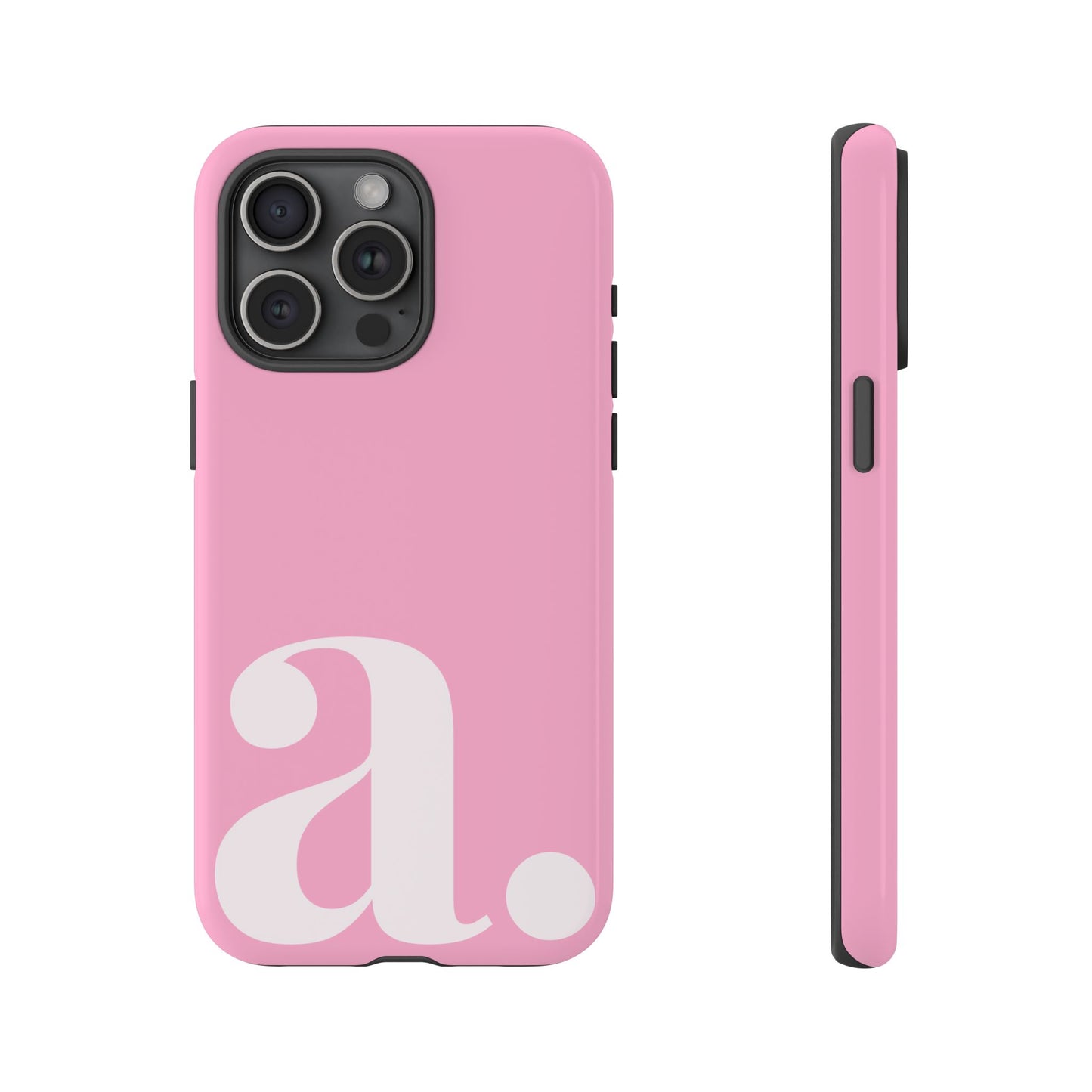 Pink Monogram Initial iPhone Case - Custom Letter Phone Cover
