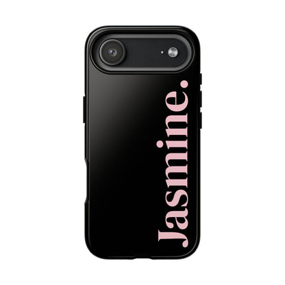 Personalized Name Black iPhone Case - Custom Tough Cover