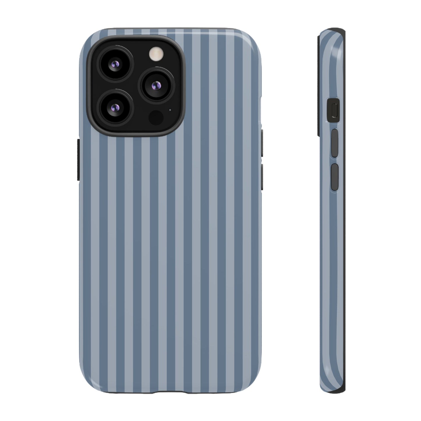 Blue Gray Striped iPhone Case - Minimalist Stripe Pattern