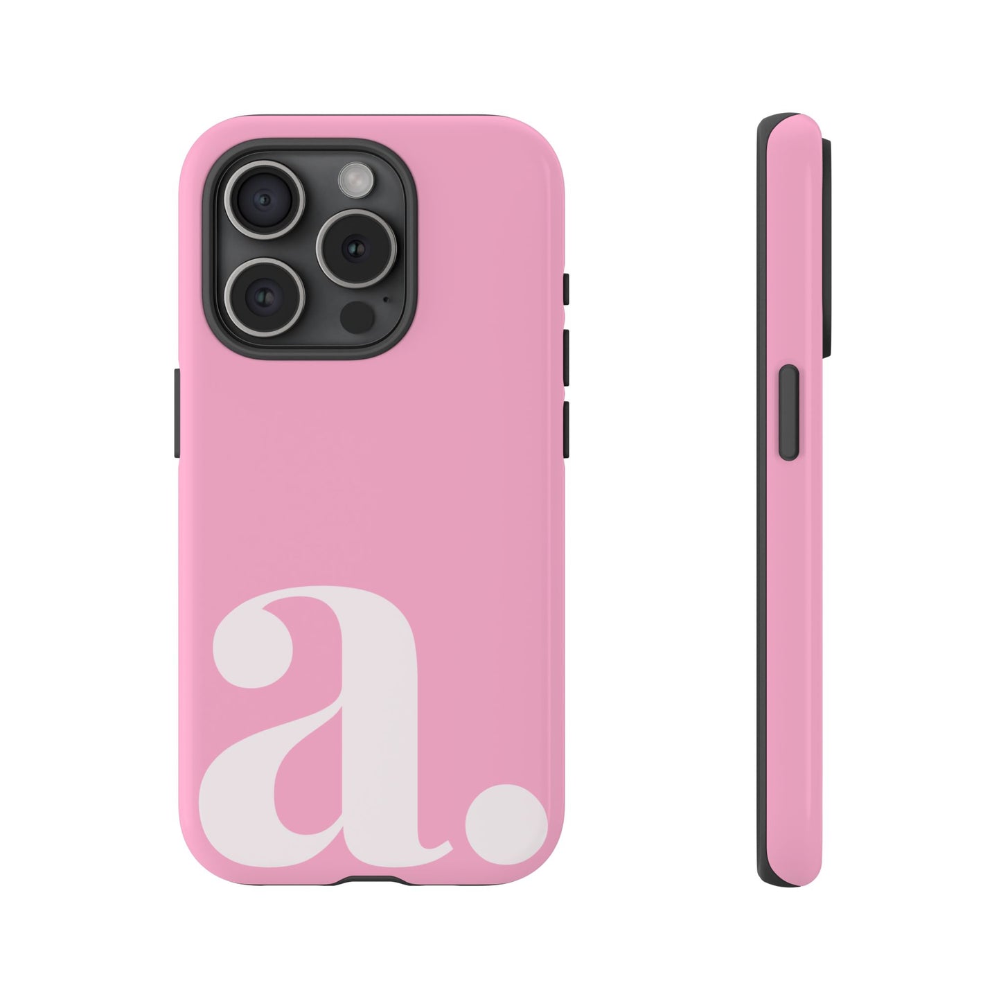 Pink Monogram Initial iPhone Case - Custom Letter Phone Cover