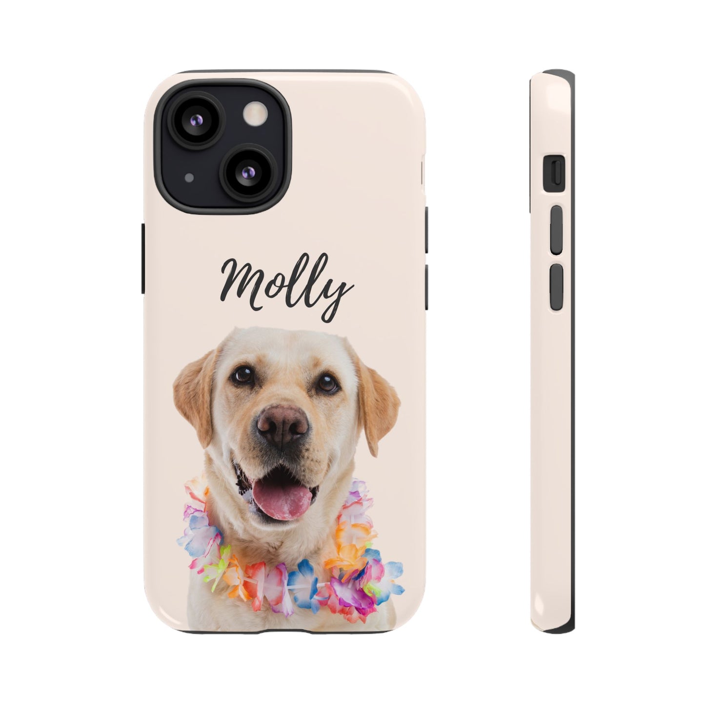 Custom Dog Photo Tough iPhone Case - Personalized Pet Name