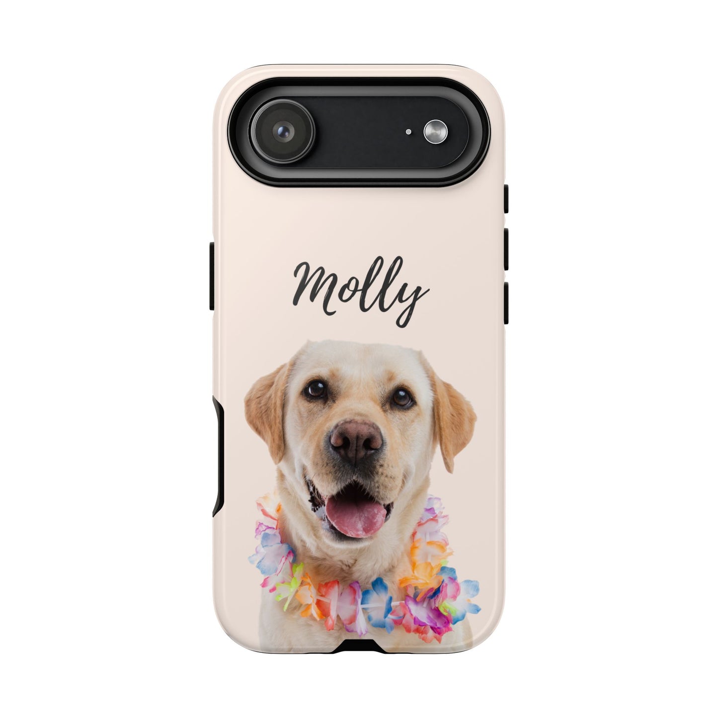 Custom Dog Photo Tough iPhone Case - Personalized Pet Name