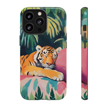 Exotic Sleeping Tiger Art iPhone Case - Tropical Jungle