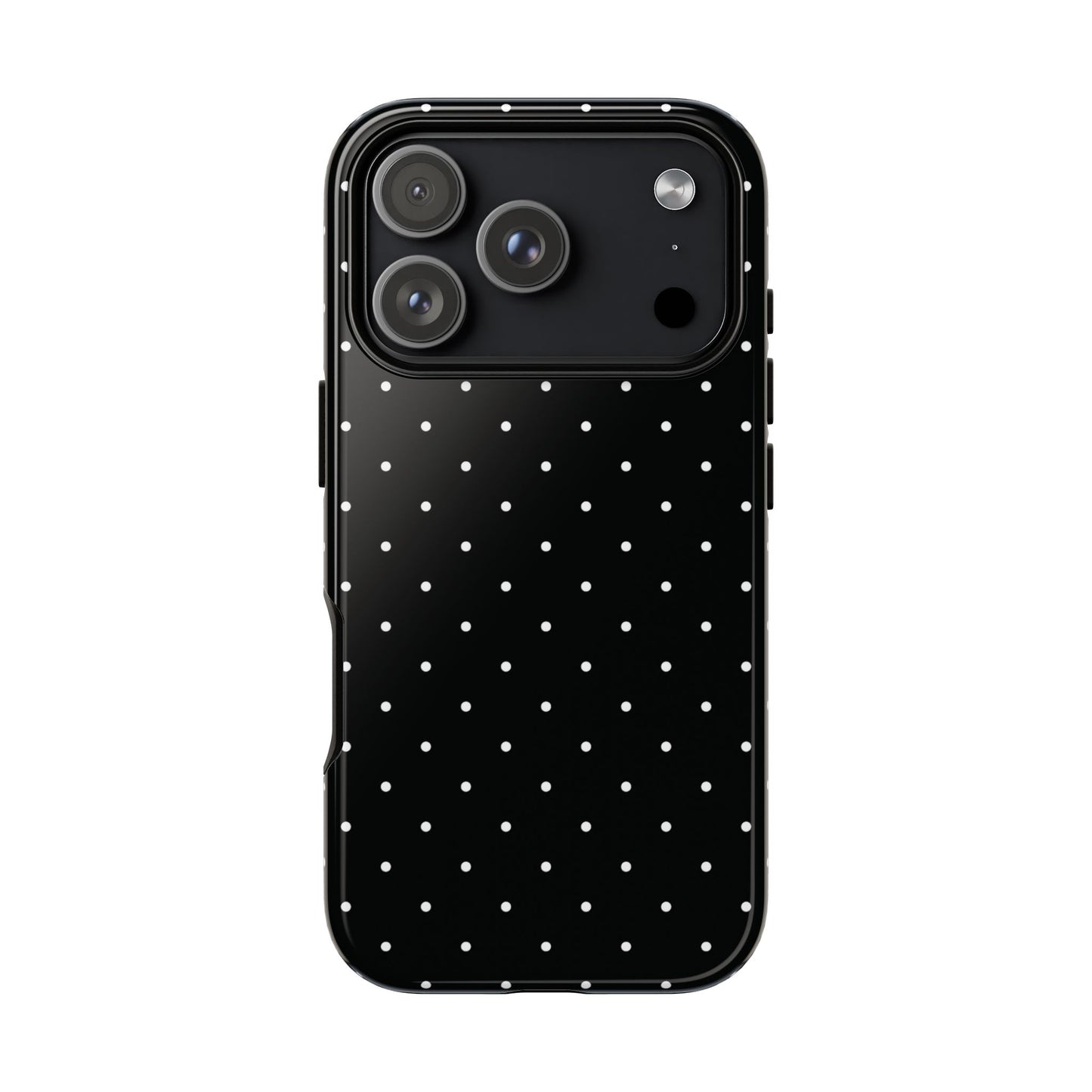 Black Chic Polka Dot iPhone Case - Minimalist Style