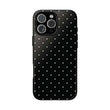 Black Chic Polka Dot iPhone Case - Minimalist Style