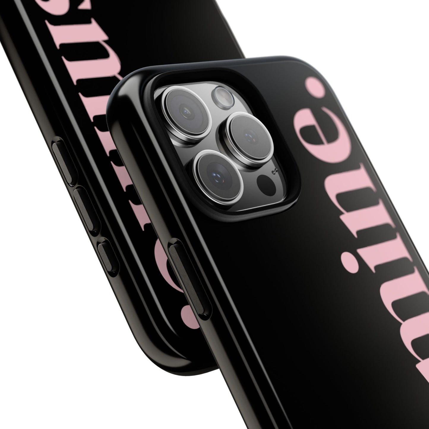 Personalized Name Black iPhone Case - Custom Tough Cover