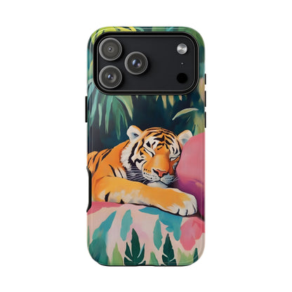 Exotic Sleeping Tiger Art iPhone Case - Tropical Jungle