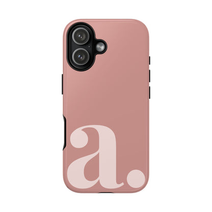 Personalized Initial Monogram iPhone Case - Rose Gold Cover