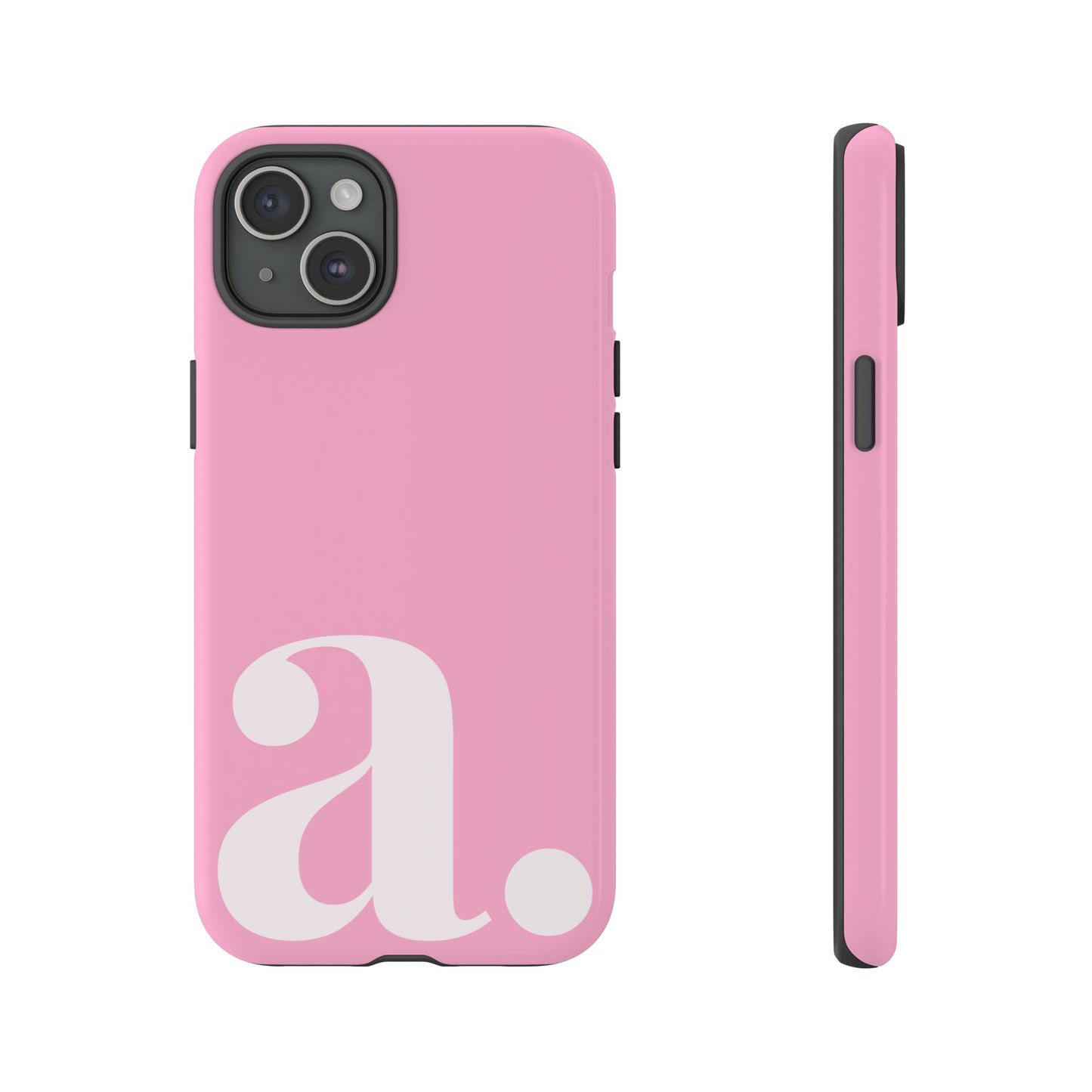 Pink Monogram Initial iPhone Case - Custom Letter Phone Cover