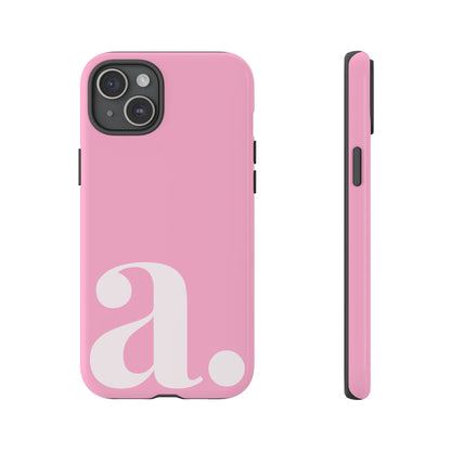 Pink Monogram Initial iPhone Case - Custom Letter Phone Cover