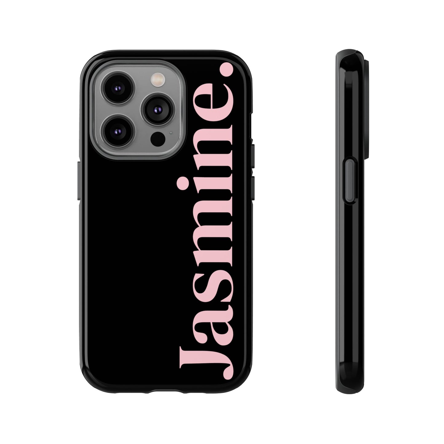 Personalized Name Black iPhone Case - Custom Tough Cover